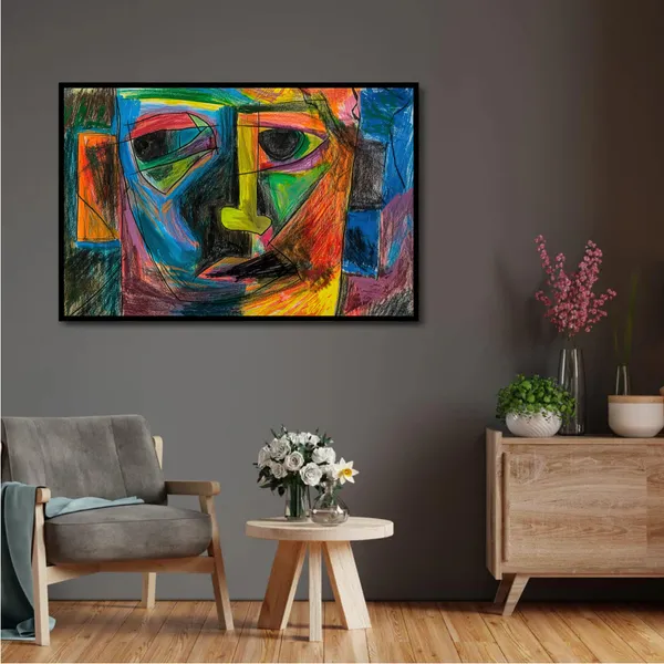 Neon_Emotions_–_Bold_Abstract_Expressionist_Wall_Art_With_black_Frame_Painting_For_Home_Decor_Living_Room_Wall_Decoration
