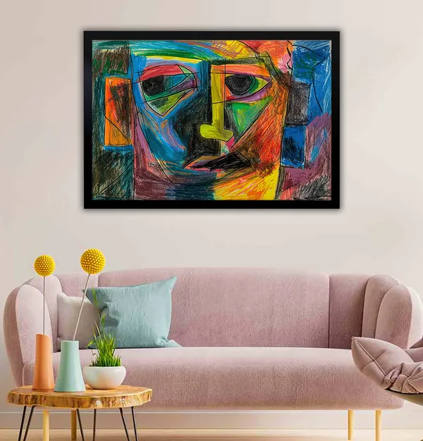 Neon_Emotions_–_Bold_Abstract_Expressionist_Wall_Art_With_black_Frame_Painting_For_Home_Decor_Living_Room_Wall_Decoration
