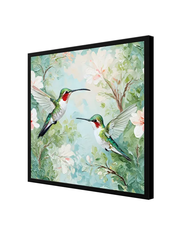 Blissful_Hummingbirds_-Hand-Painted_Floral_Canvas_Wall_Art_Black_Frame_Painting__For_Home_Decor_Living_Room_Wall_Decoration