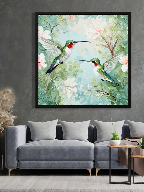 Blissful_Hummingbirds_-Hand-Painted_Floral_Canvas_Wall_Art_Black_Frame_Painting__For_Home_Decor_Living_Room_Wall_Decoration