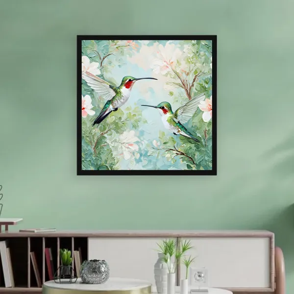 Blissful_Hummingbirds_-Hand-Painted_Floral_Canvas_Wall_Art_Black_Frame_Painting__For_Home_Decor_Living_Room_Wall_Decoration