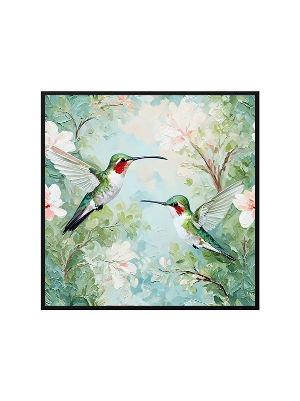 Blissful_Hummingbirds_-Hand-Painted_Floral_Canvas_Wall_Art_Black_Frame_Painting__For_Home_Decor_Living_Room_Wall_Decoration