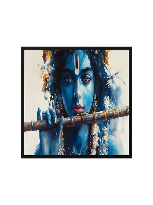 Divine_Melody_Lord_Krishna_Canvas_Wall_Art_Black_Frame_Painting_For_Home_Decor_Living_Room_Wall_Decoration