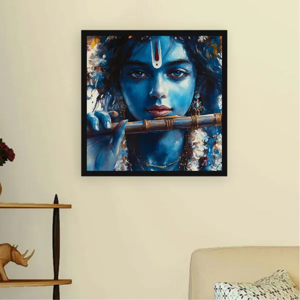 Divine_Melody_Lord_Krishna_Canvas_Wall_Art_Black_Frame_Painting_For_Home_Decor_Living_Room_Wall_Decoration
