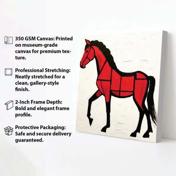 The_red_horse_with_white_canvas_wall_art_Stretched_Frame_painting_For_Home_Decor_Living_Room_Wall_Decoration