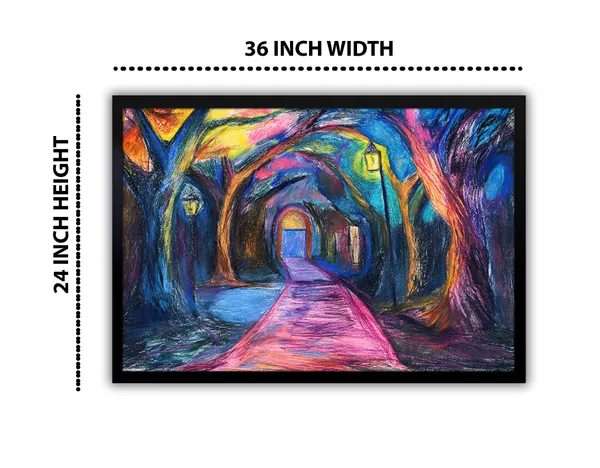 Pathway_to_the_Luminous_Unknown_Canvas_wall_Art_With_Black_Frame_Painting_For_Home_Decor_Living_Room_Wall_Decoration