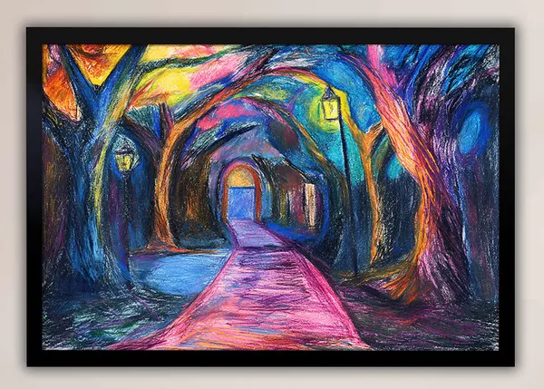 Pathway_to_the_Luminous_Unknown_Canvas_wall_Art_With_Black_Frame_Painting_For_Home_Decor_Living_Room_Wall_Decoration