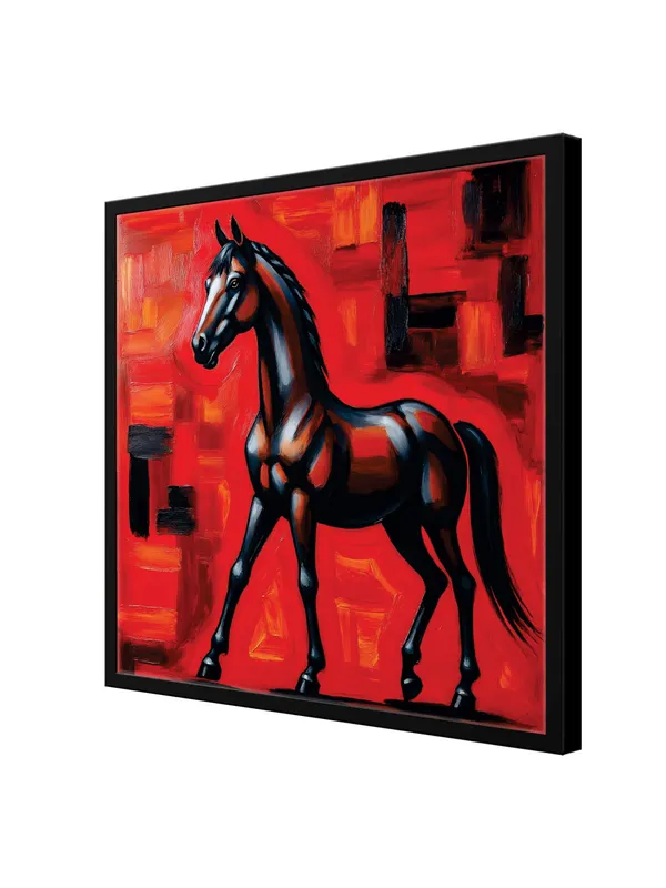 The_Warrior_Companion_canvas_Wall_Art_Black_Frame_Painting_For_Home_Decor_Living_Room_Wall_Decoration