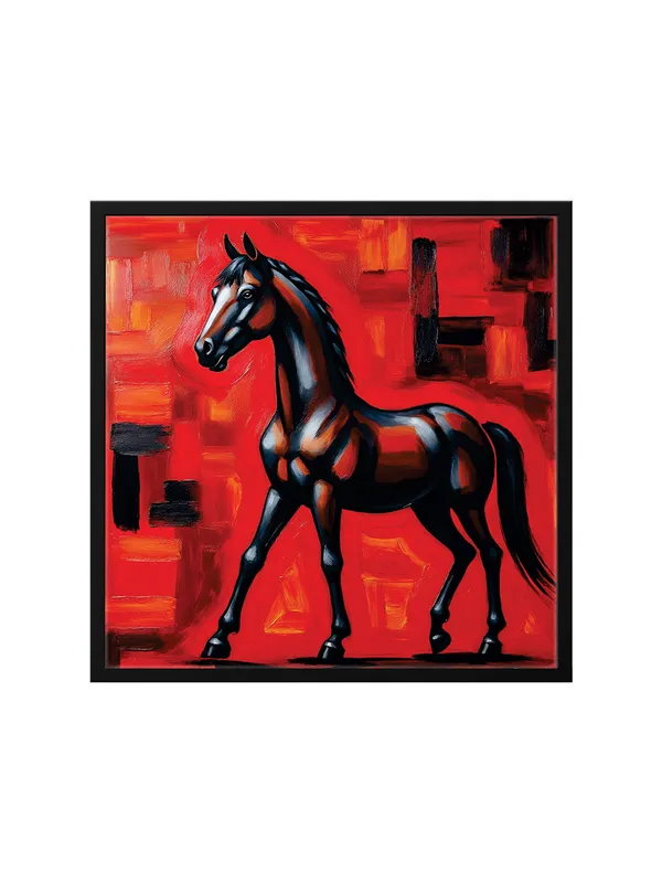 The_Warrior_Companion_canvas_Wall_Art_Black_Frame_Painting_For_Home_Decor_Living_Room_Wall_Decoration