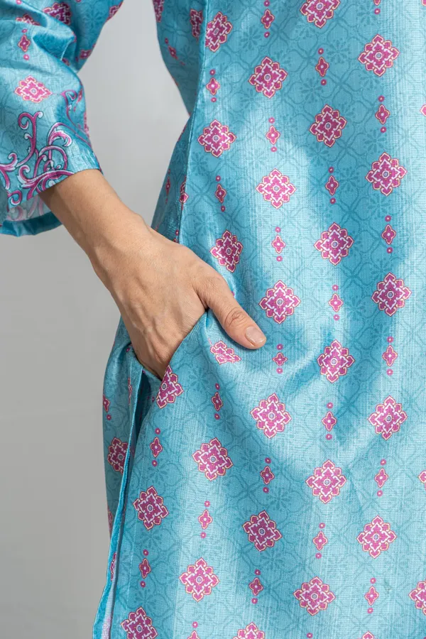 Powder_Blue_V-Neck_Kanika_Co-Ord_Set_For_Women