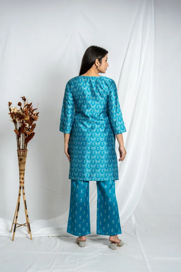 Blue_Straight_Kurta_Bottom_Set_For_Women