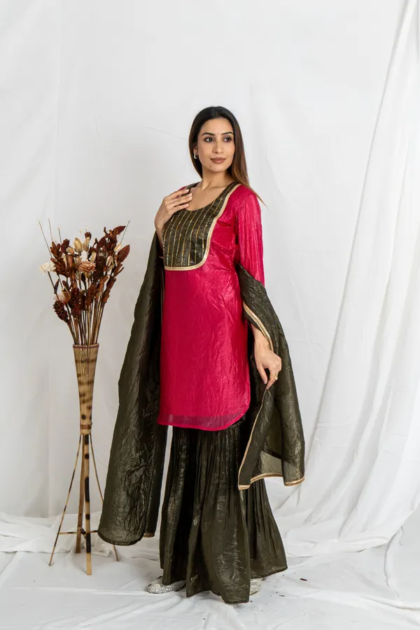 Wine_&_Cream_Gold_Crush_Fabric_With_Embroidered_Yoke_Sharara_Set_For_Women
