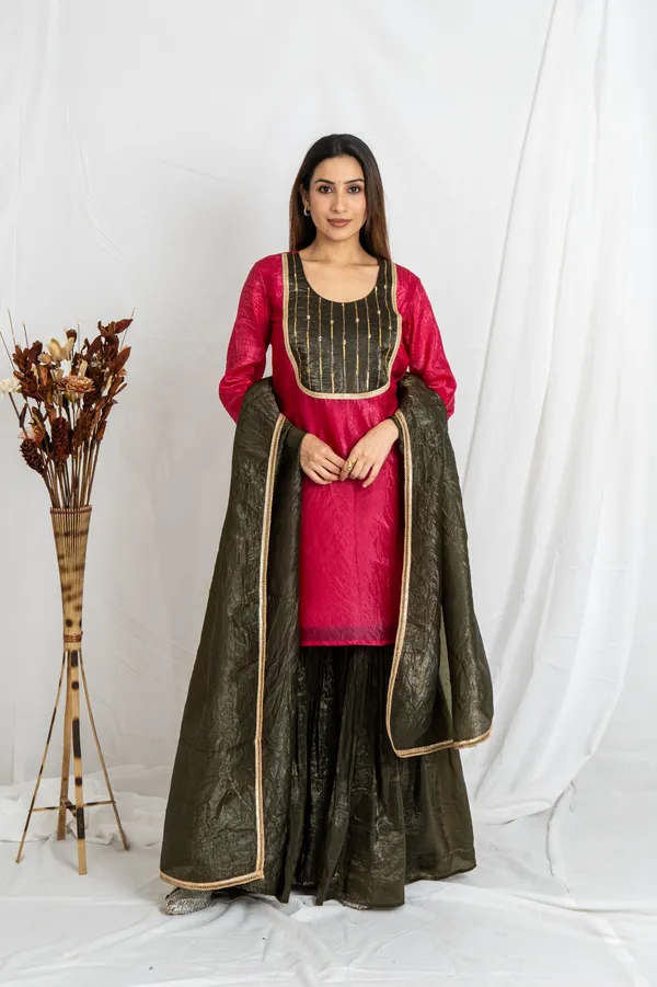 Wine_&_Cream_Gold_Crush_Fabric_With_Embroidered_Yoke_Sharara_Set_For_Women