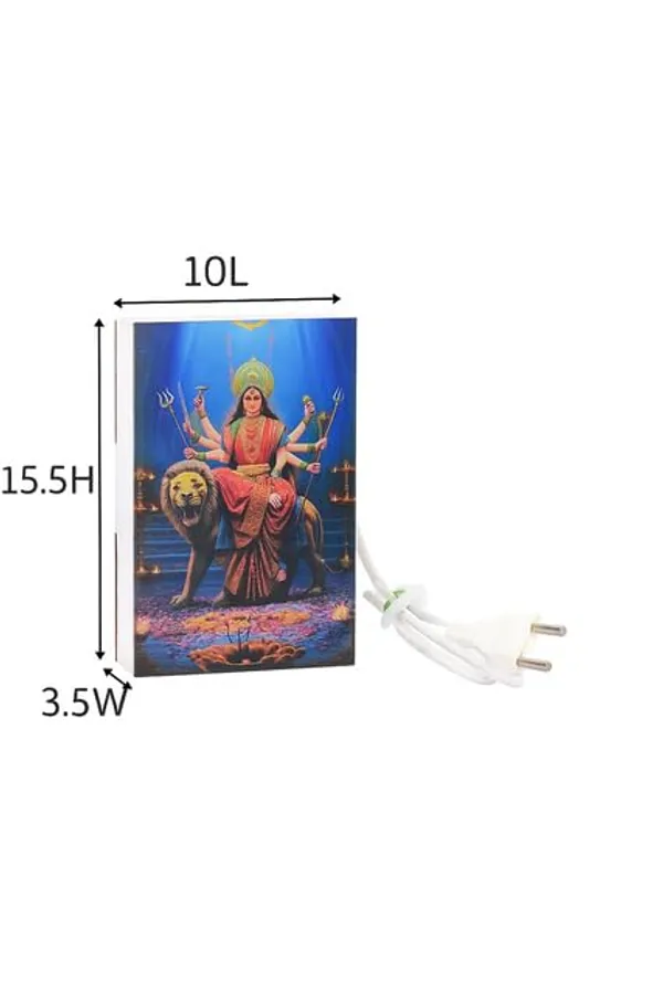Maa_Durga_on_Lion_LED_Light_Box_Color_Changing_Night_Lamp_with_Printed_Acrylic_Panel_&_Wooden_Back_Wall_Hanging_&_Tabletop_Home_Decor