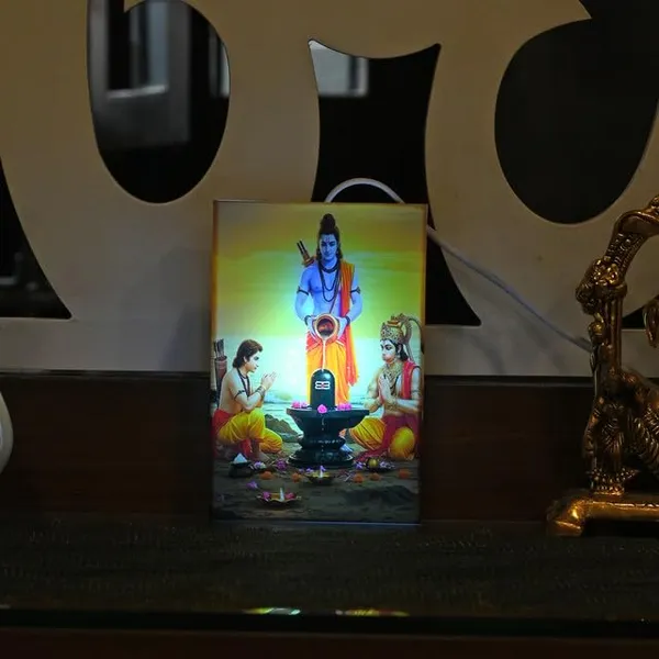Ram_Lakshman_Hanuman_Shivling_LED_Picture_Light_Box