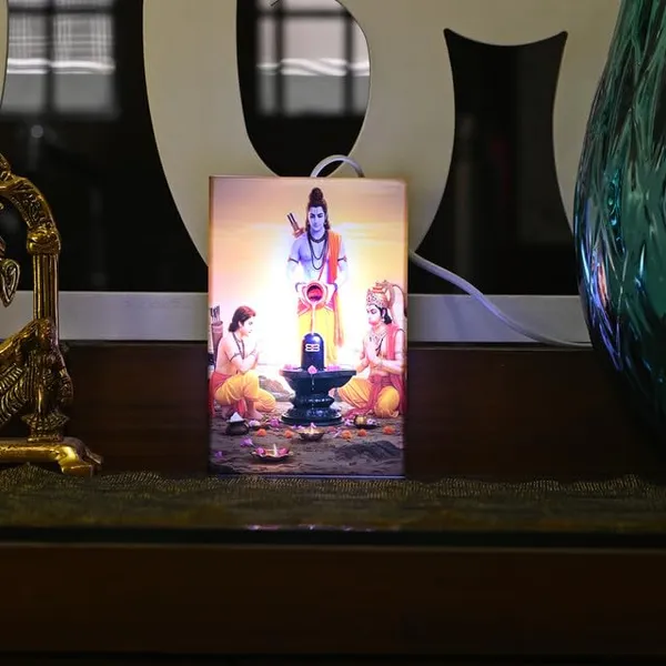 Ram_Lakshman_Hanuman_Shivling_LED_Picture_Light_Box