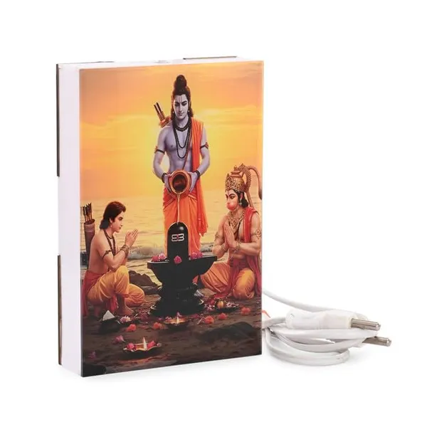 Ram_Lakshman_Hanuman_Shivling_LED_Picture_Light_Box