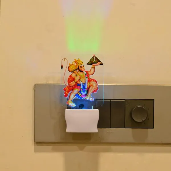 Changing_Led_Night_Lamp_�_Bajrangbali_Hanuman_With_Mountain_Design_|_Plug-In_Devotional_Light_For_Home