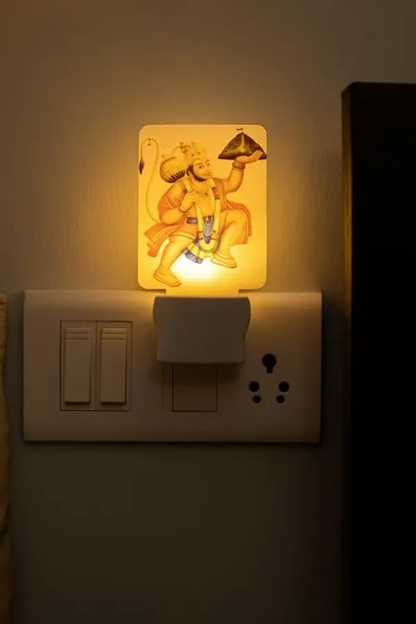 Changing_Led_Night_Lamp_�_Bajrangbali_Hanuman_With_Mountain_Design_|_Plug-In_Devotional_Light_For_Home