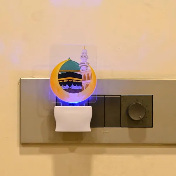 Makka_Madina_Acrylic_Led_Night_Lamp_|_Multi-Color_Changing_Plug-In_Night_Light_For_Bedroom
