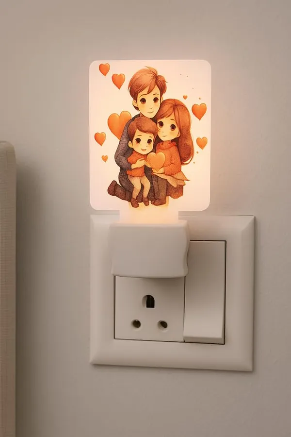 Decorative_Led_Night_Lamp_With_Cute_Cartoon_Family_Design_�_Plug-In_Auto_Color_Changing_Acrylic_Night_Light_For_Kids_Room