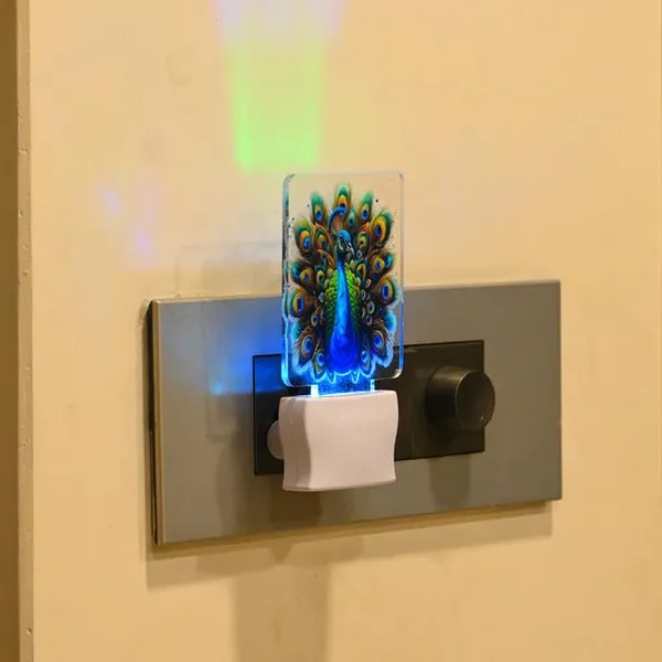 Led_Peacock_Night_Lamp_|__Plug-In_Decorative_Light_For_Bedroom