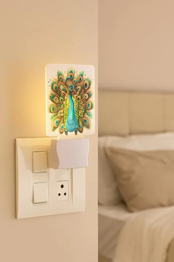 Led_Peacock_Night_Lamp_|__Plug-In_Decorative_Light_For_Bedroom