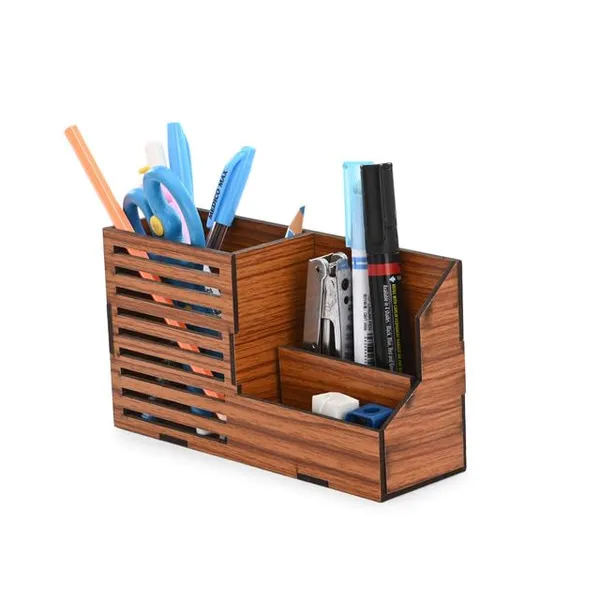 Brown_Wooden_Multi_Compartment_Pen_Stand_Desk_Organizer_Laser_Cut_Stationery_Holder_For_Office_School_&_Study_Table_Use