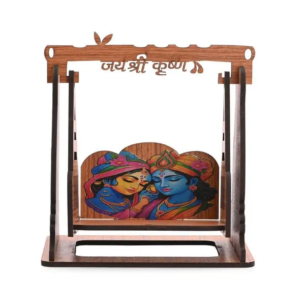 Brown_Wooden_Radha_Krishna_Jhula_With_'Jai_Shree_Krishna'_Carving_–_Decorative_Swing_Palna_For_Laddu_Gopal_|_Mandir_Decor_For_Janmashtami_&_Pooja_Room