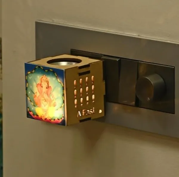 Electric_Kapoor_Dani_with_Lord_Ganesha_LED_Light_Plug-in_Wooden_Camphor_Diffuser_with_On/Off_Switch_for_Pooja