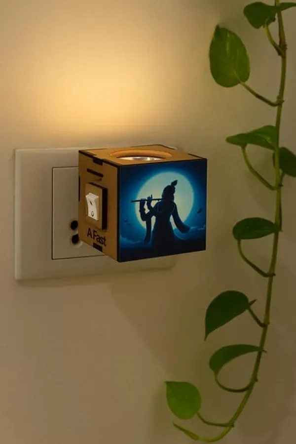 _Wooden_Kapoor_Dani_With_Krishna_Moonlight_Silhouette_Plug-In_Camphor_Diffuser_With_Night_Light_Decorative_Aroma_Burner_For_Home,_Temple_&_Gift