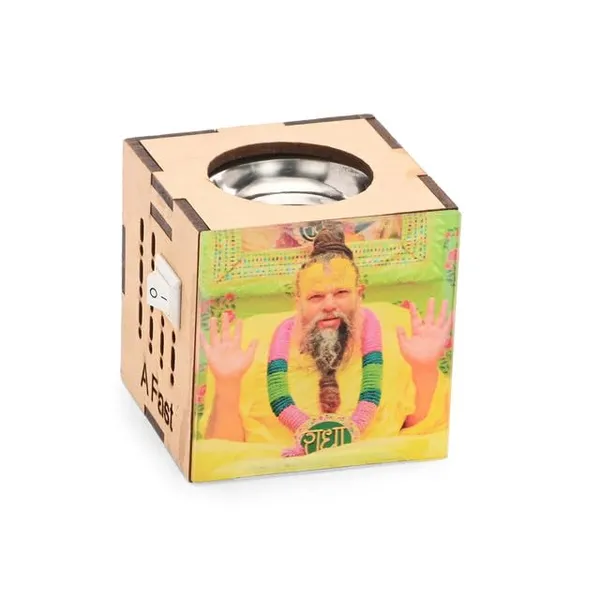 _Wooden_Kapoor_Dani_With_Premanand_Ji_Maharaj_Printed_Image_Plug-In_Camphor_Burner_Night_Lamp_Spiritual_Fragrance_Diffuser_For_Home,_Temple_&_Gifting