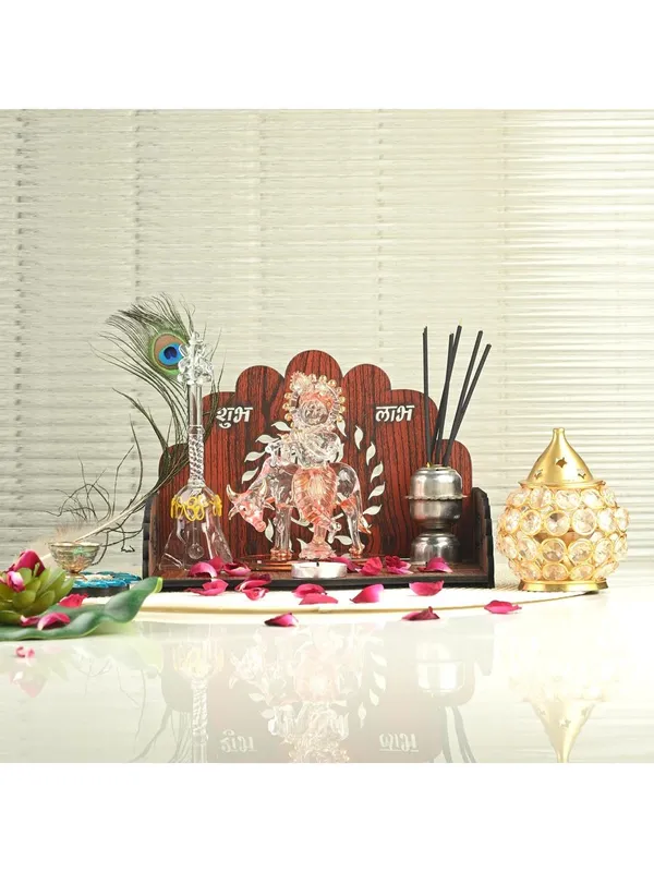 Brown_Wooden_Temple_Singhasan_Pooja_Chowki_Palang_Palna_For_Home/Office