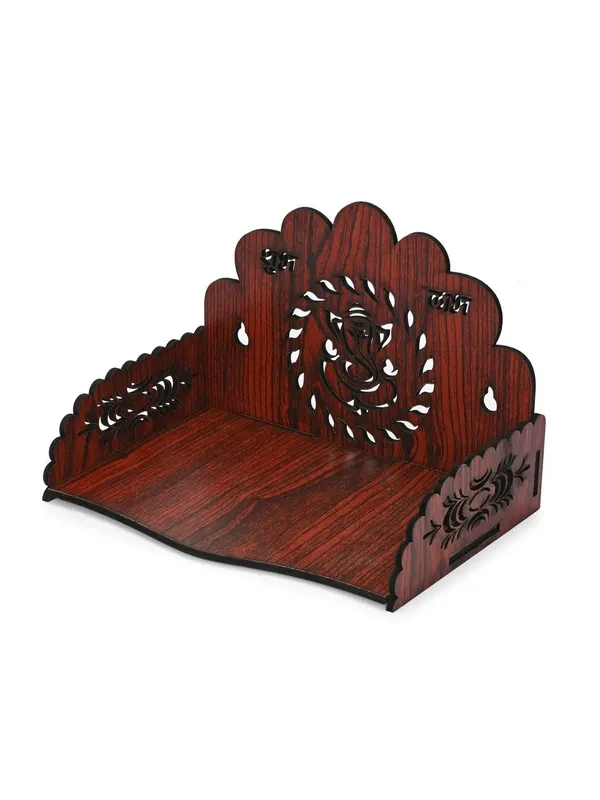 Brown_Wooden_Temple_Singhasan_Pooja_Chowki_Palang_Palna_For_Home/Office