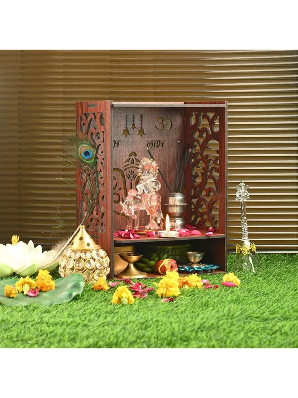Brown_Wooden_Temple_Singhasan_Pooja_Chowki_Palang_Palna_For_Home/Office