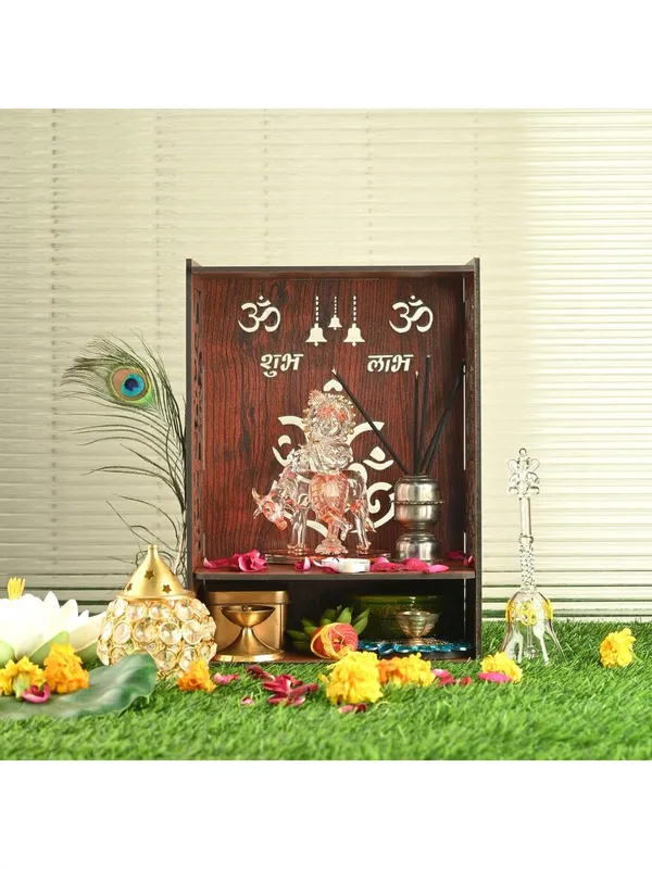 Brown_Wooden_Temple_Singhasan_Pooja_Chowki_Palang_Palna_For_Home/Office