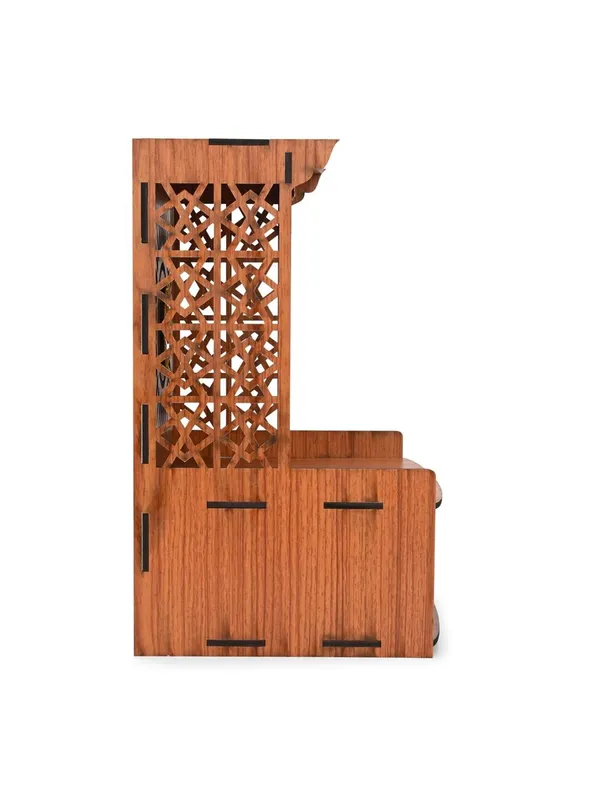 Brown_Wooden_Temple_Singhasan_Pooja_Chowki_Palang_Palna_For_Home/Office