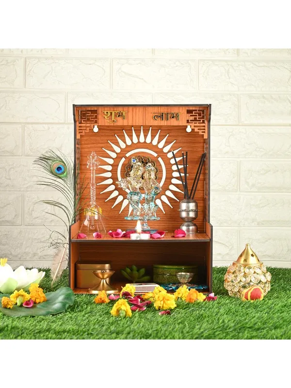 Brown_Wooden_Temple_Singhasan_Pooja_Chowki_Palang_Palna_For_Home/Office