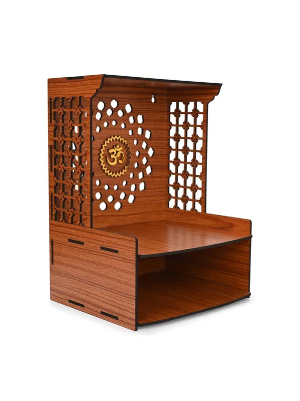 Brown_Wooden_Temple_Singhasan_Pooja_Chowki_Palang_Palna_For_Home/Office