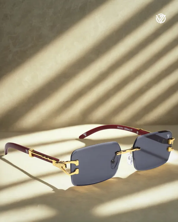 LM_Diamond_Rimless_Gold_Black_Sunglasses_For_Men_&_Women