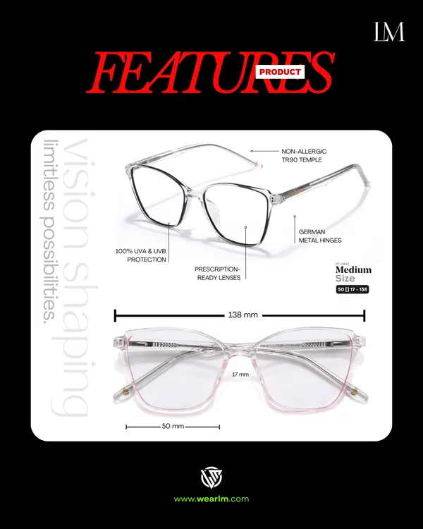 LM_Money_Heist_Glasses_–_TOKYO_|_Cat_Eye_Spectacle_Frames_for_Men_&_Women_|_Stylish_Prescription-Ready_Clear_Eyeglass_Frame