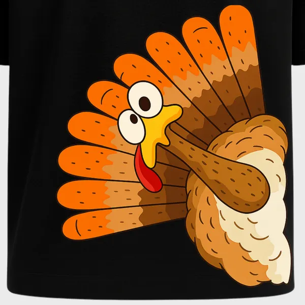 _Oversize_Unisex_Black_Graphics_T-Shirt,_funny_cartoon_turkey_with_text_moo_playful_word_twist_quirky_humor_illustration_|_GRAPHICS_MODE