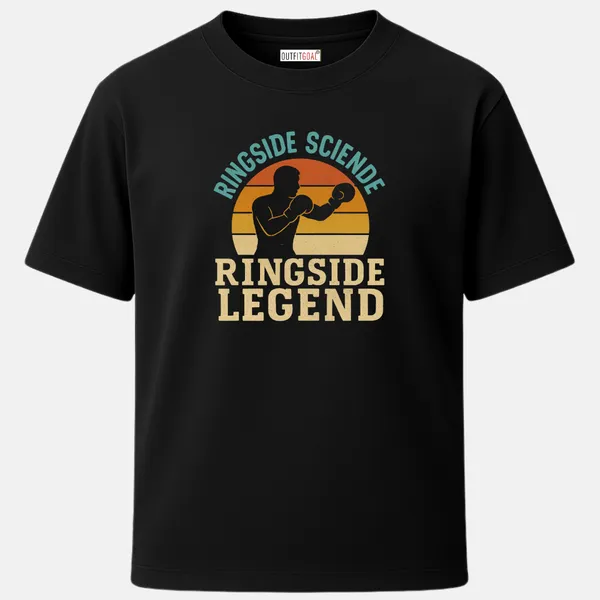 _Regular_Unisex_Black_Graphics_T-Shirt,_Silhouette_boxer_with_sunset_gradient_text_ringside_legend_|_SPORTS_MODE