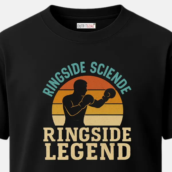 _Regular_Unisex_Black_Graphics_T-Shirt,_Silhouette_boxer_with_sunset_gradient_text_ringside_legend_|_SPORTS_MODE