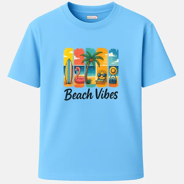 _Regular_Unisex_Sky_Graphics_T-Shirt,_Panels_with_surfboard_flamingo_float_palm_sun_chair_camera_beach_vibes_|_TRAVEL_MODE
