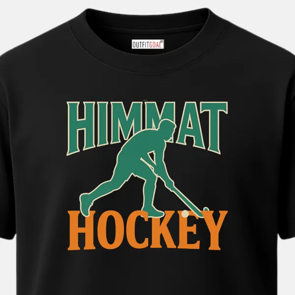 _Regular_Unisex_Black_Graphics_T-Shirt,_Player_silhouette_himmat_hockey_|_SPORTS_MODE