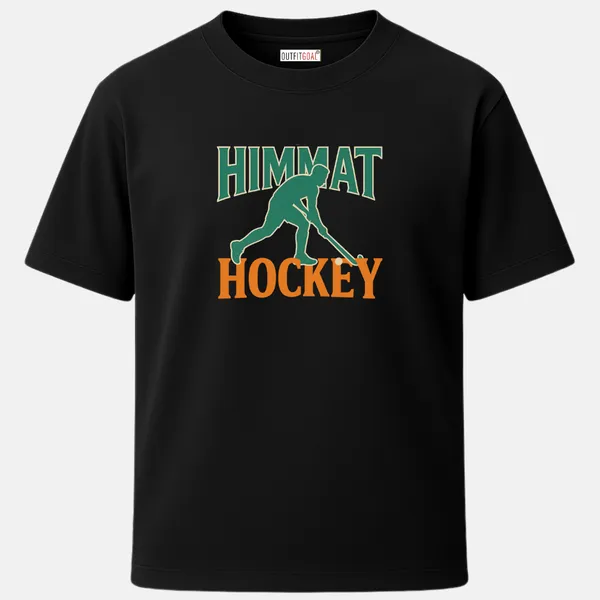 _Regular_Unisex_Black_Graphics_T-Shirt,_Player_silhouette_himmat_hockey_|_SPORTS_MODE