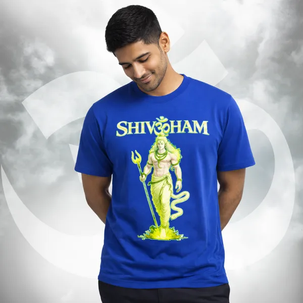 Outfitgoal_Regular_Unisex_Royal_Blue_Graphics_T-Shirt,_Shivoham_Graphic_T-Shirt_in_Royal_blue_color_with_bold_Shiva_illustration_for_Maha_Shivratri_devotees_|_GRAPHICS_MODE