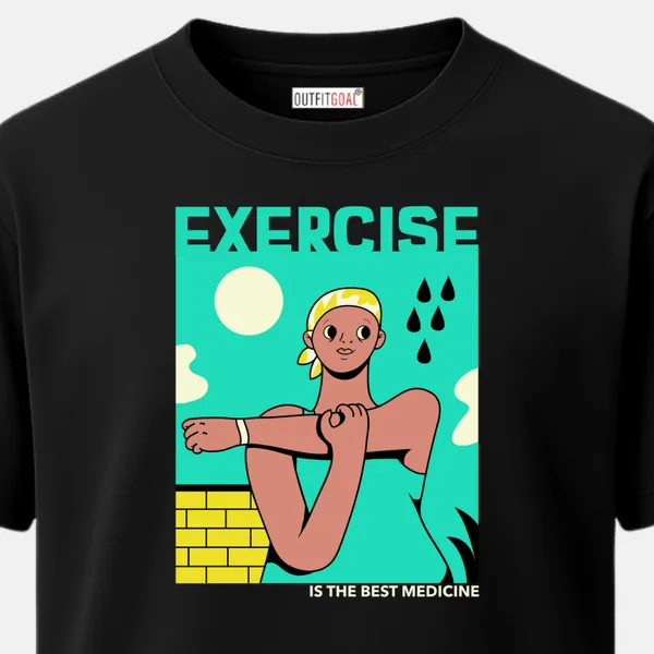 _Regular_Unisex_Black_Graphics_T-Shirt,_Dumbbell_art_quote_excuses_won_t_build_muscle_|_SPORTS_MODE