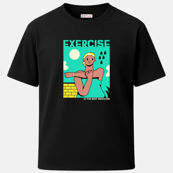 _Regular_Unisex_Black_Graphics_T-Shirt,_Dumbbell_art_quote_excuses_won_t_build_muscle_|_SPORTS_MODE